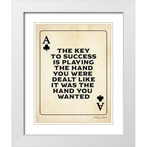 Ace of Clubs White Modern Wood Framed Art Print with Double Matting by Ball, Susan