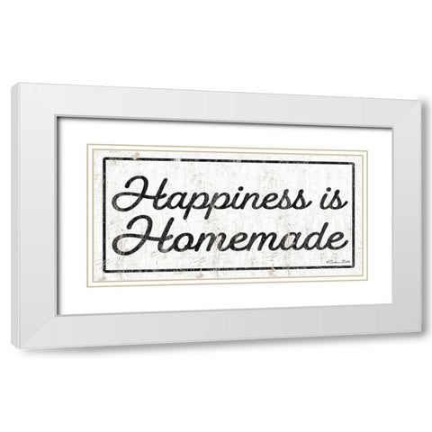 Happiness is Homemade White Modern Wood Framed Art Print with Double Matting by Ball, Susan