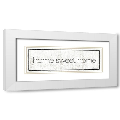 Home Sweet Home White Modern Wood Framed Art Print with Double Matting by Ball, Susan