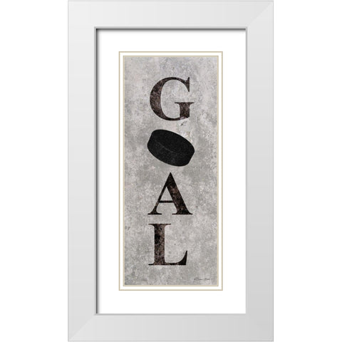 Hockey Goal   White Modern Wood Framed Art Print with Double Matting by Ball, Susan