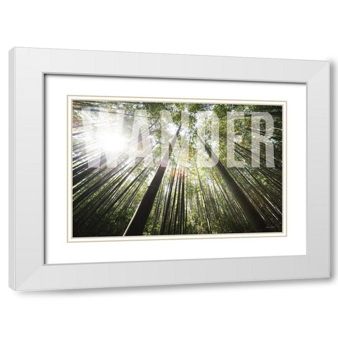 Wander White Modern Wood Framed Art Print with Double Matting by Ball, Susan