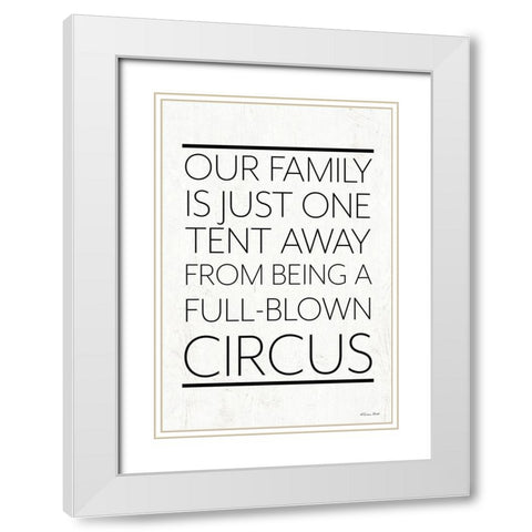 Full-Blown Circus    White Modern Wood Framed Art Print with Double Matting by Ball, Susan