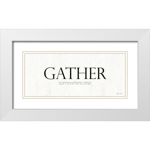 Gather Somewhere Else   White Modern Wood Framed Art Print with Double Matting by Ball, Susan