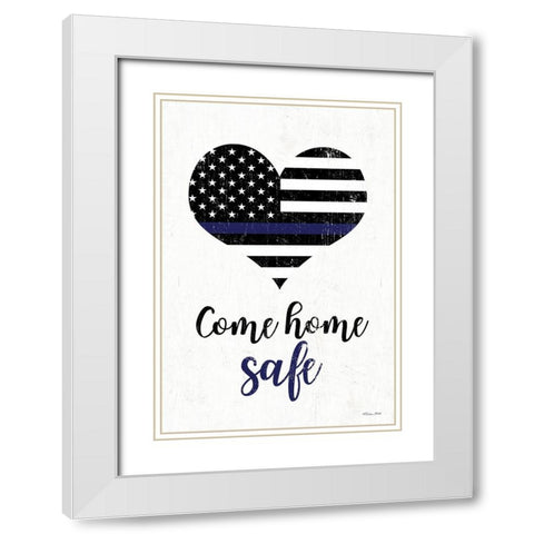 Come Home Safe White Modern Wood Framed Art Print with Double Matting by Ball, Susan