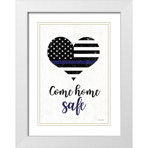 Come Home Safe White Modern Wood Framed Art Print with Double Matting by Ball, Susan