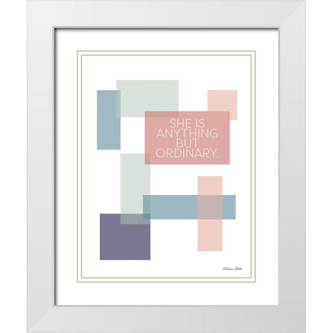 Anything But Ordinary White Modern Wood Framed Art Print with Double Matting by Ball, Susan