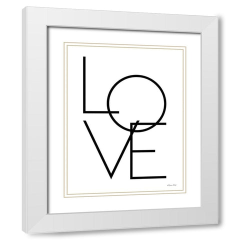 Love    White Modern Wood Framed Art Print with Double Matting by Ball, Susan