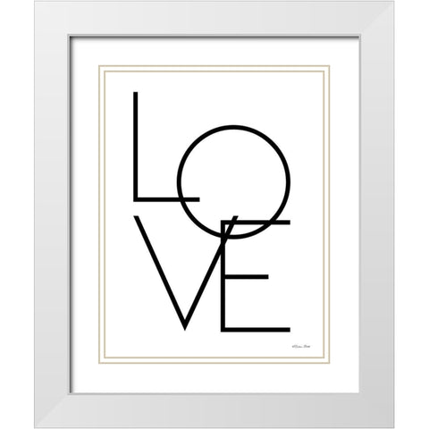 Love    White Modern Wood Framed Art Print with Double Matting by Ball, Susan