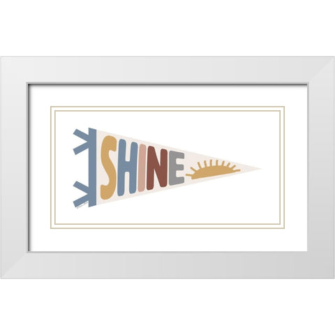 Shine Pennant White Modern Wood Framed Art Print with Double Matting by Ball, Susan