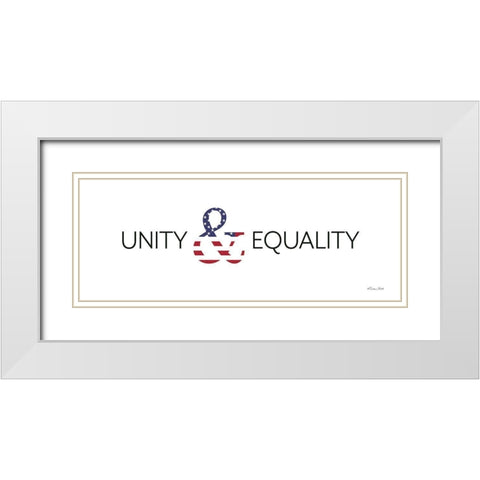 Unity and Equality White Modern Wood Framed Art Print with Double Matting by Ball, Susan