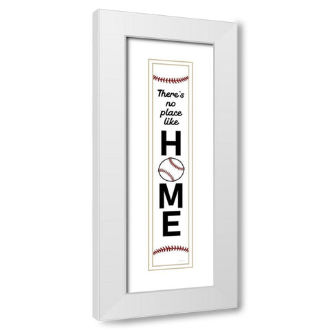 No Place Like Home White Modern Wood Framed Art Print with Double Matting by Ball, Susan