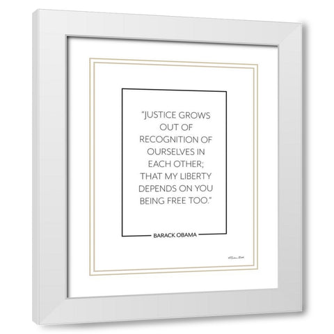 Justice Grows      White Modern Wood Framed Art Print with Double Matting by Ball, Susan