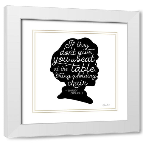 Seat at the Table White Modern Wood Framed Art Print with Double Matting by Ball, Susan