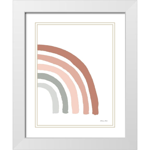 Desert Rainbow 2 White Modern Wood Framed Art Print with Double Matting by Ball, Susan