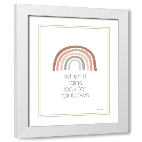 Look for Rainbows White Modern Wood Framed Art Print with Double Matting by Ball, Susan