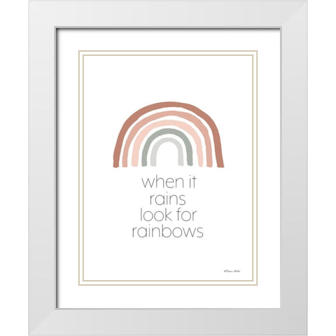 Look for Rainbows White Modern Wood Framed Art Print with Double Matting by Ball, Susan