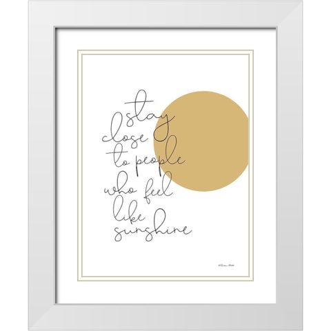 Stay Close White Modern Wood Framed Art Print with Double Matting by Ball, Susan