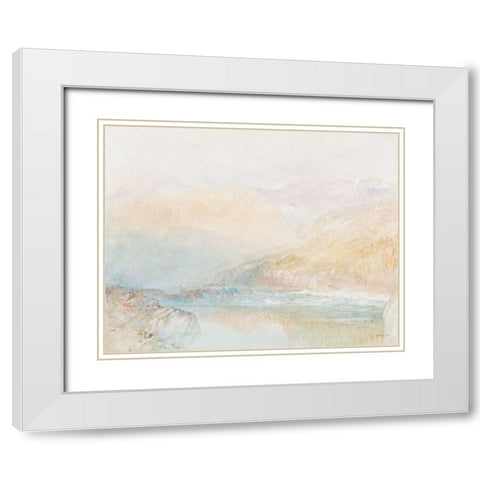 Tranquil Coast 3 White Modern Wood Framed Art Print with Double Matting by Stellar Design Studio