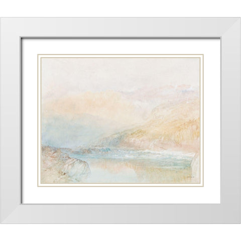 Tranquil Coast 3 White Modern Wood Framed Art Print with Double Matting by Stellar Design Studio