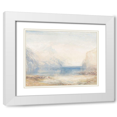 Tranquil Coast 4 White Modern Wood Framed Art Print with Double Matting by Stellar Design Studio