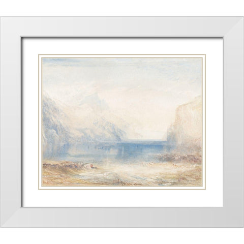 Tranquil Coast 4 White Modern Wood Framed Art Print with Double Matting by Stellar Design Studio