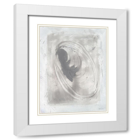 Inception White Modern Wood Framed Art Print with Double Matting by Stellar Design Studio