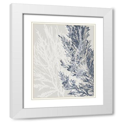 Transparent Coral 1 White Modern Wood Framed Art Print with Double Matting by Stellar Design Studio