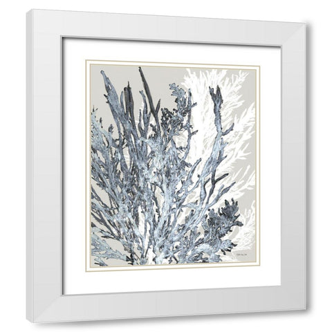 Transparent Coral 2 White Modern Wood Framed Art Print with Double Matting by Stellar Design Studio