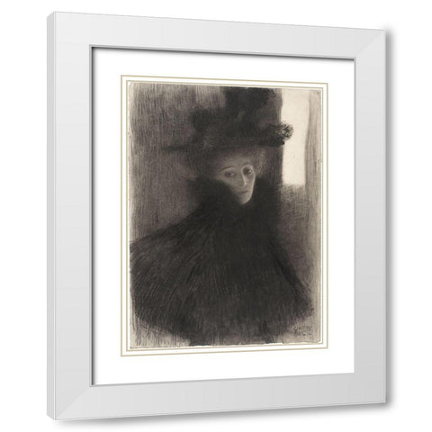 In the Shadows White Modern Wood Framed Art Print with Double Matting by Stellar Design Studio