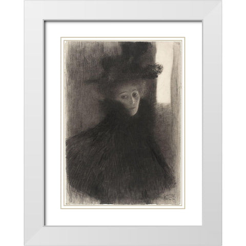 In the Shadows White Modern Wood Framed Art Print with Double Matting by Stellar Design Studio