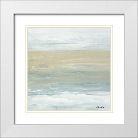 Coastal Blend 2 White Modern Wood Framed Art Print with Double Matting by Stellar Design Studio