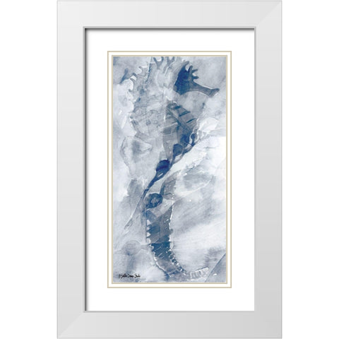 Ocean Collection 1 White Modern Wood Framed Art Print with Double Matting by Stellar Design Studio