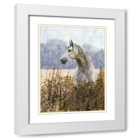 Beauty White Modern Wood Framed Art Print with Double Matting by Stellar Design Studio