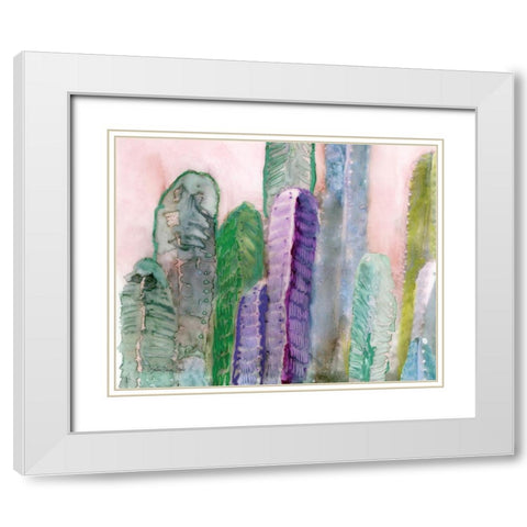 Southwest Gallery 3 White Modern Wood Framed Art Print with Double Matting by Stellar Design Studio