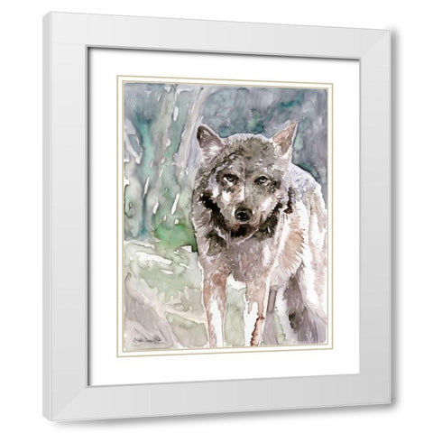 Pacific Coast Wildlife 1 White Modern Wood Framed Art Print with Double Matting by Stellar Design Studio