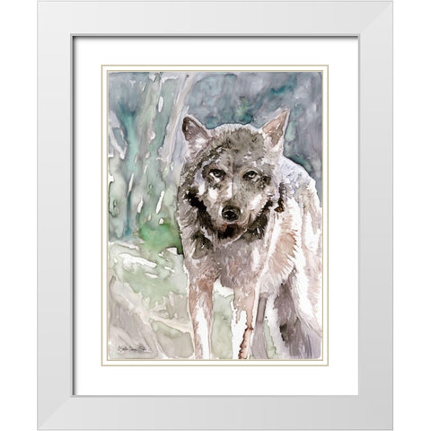 Pacific Coast Wildlife 1 White Modern Wood Framed Art Print with Double Matting by Stellar Design Studio