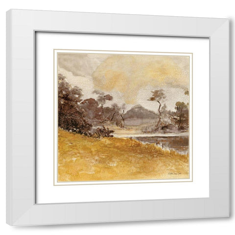 Traditional Landscape 2 White Modern Wood Framed Art Print with Double Matting by Stellar Designs Studio