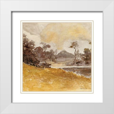 Traditional Landscape 2 White Modern Wood Framed Art Print with Double Matting by Stellar Designs Studio