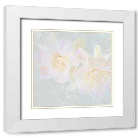 Rose Bouquet 1   White Modern Wood Framed Art Print with Double Matting by Stellar Design Studio