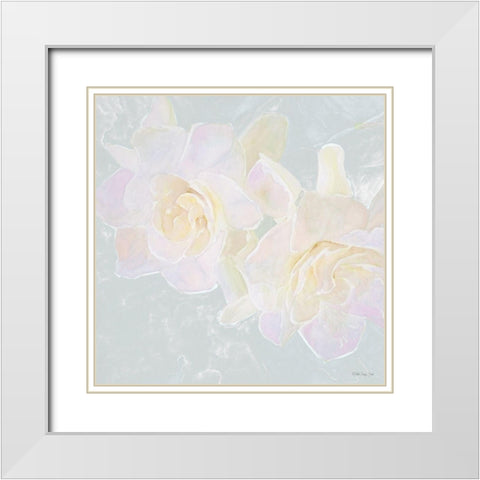 Rose Bouquet 1   White Modern Wood Framed Art Print with Double Matting by Stellar Design Studio