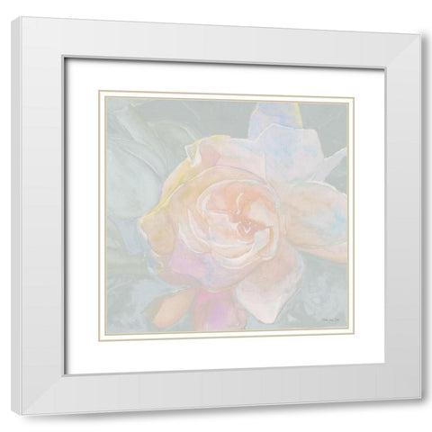 Rose Bouquet 2   White Modern Wood Framed Art Print with Double Matting by Stellar Design Studio