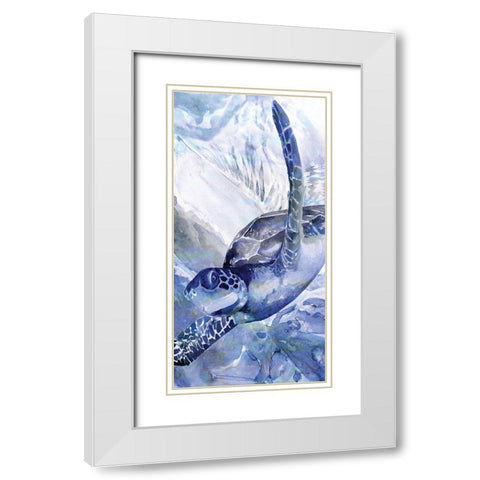 Among the Sea Grass 1 White Modern Wood Framed Art Print with Double Matting by Stellar Design Studio