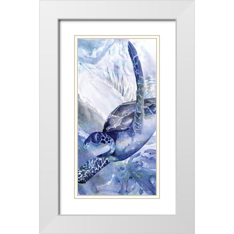 Among the Sea Grass 1 White Modern Wood Framed Art Print with Double Matting by Stellar Design Studio