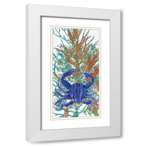 Ocean Garden Medley 2 White Modern Wood Framed Art Print with Double Matting by Stellar Design Studio