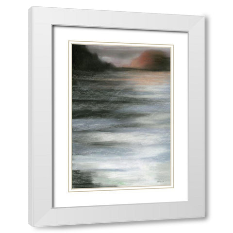 Pacific Tide 2   White Modern Wood Framed Art Print with Double Matting by Stellar Design Studio