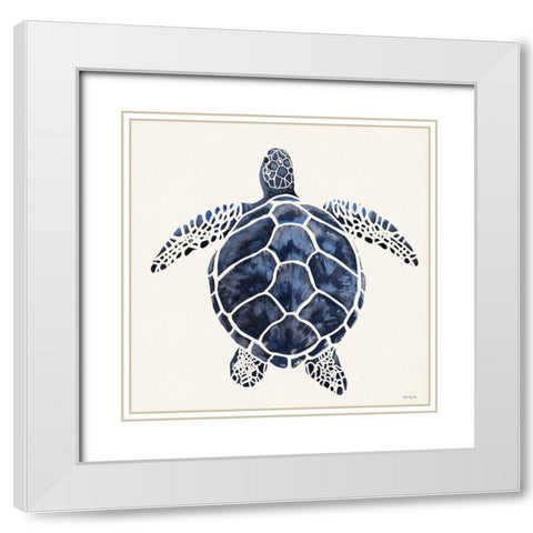 Leatherback     White Modern Wood Framed Art Print with Double Matting by Stellar Design Studio