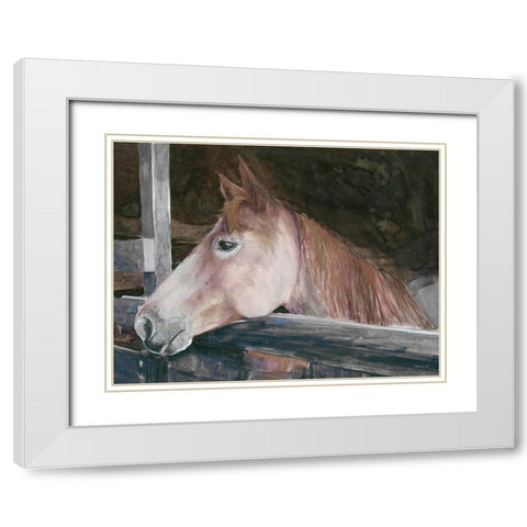 Dixie White Modern Wood Framed Art Print with Double Matting by Stellar Design Studio