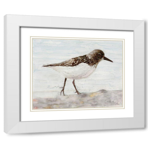 Sanibel Piper 2   White Modern Wood Framed Art Print with Double Matting by Stellar Design Studio