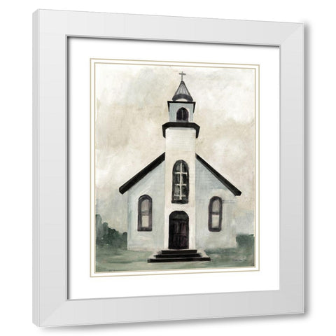 Sunday Morning    White Modern Wood Framed Art Print with Double Matting by Stellar Design Studio