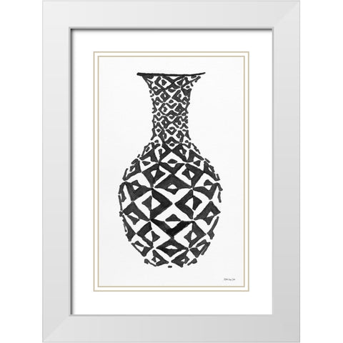 Tile Vase 1     White Modern Wood Framed Art Print with Double Matting by Stellar Design Studio